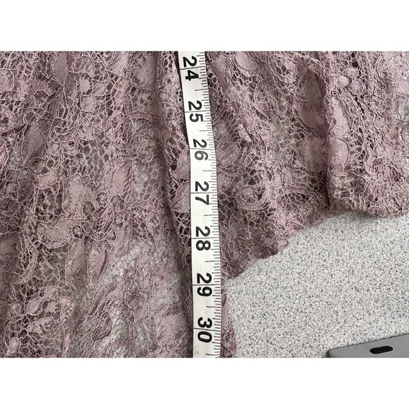 Shannon Ford Open Front Floral Lace Cardigan Women 3X Purple Crochet Fairy - Picture 9 of 10